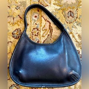 Vintage Coach Black Leather Mini Ergo/Hobo Pre Owned